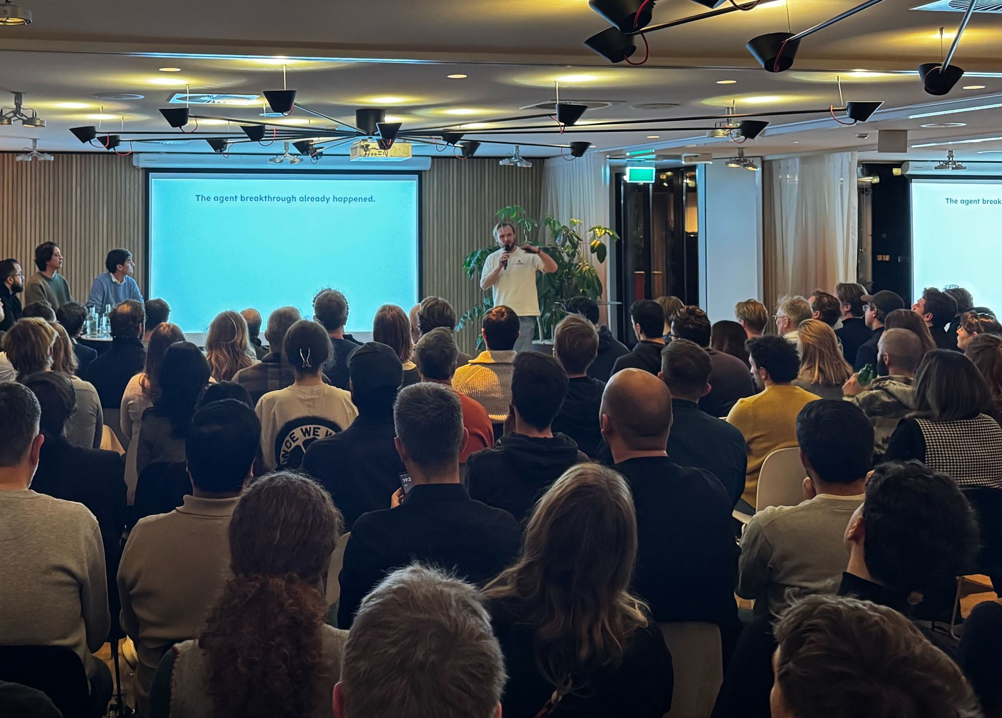 Our CEO speaking to a full room at a Lleverage event