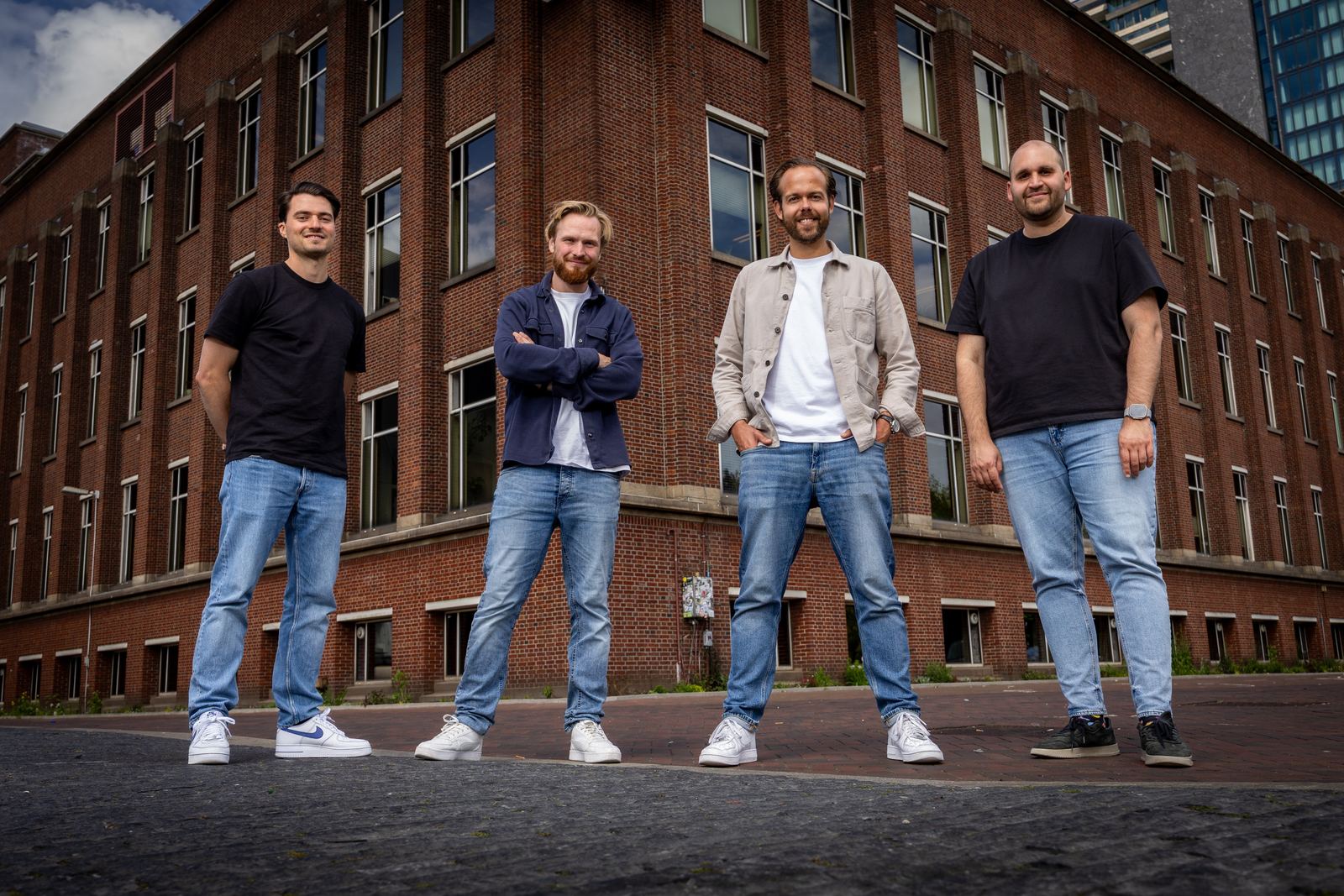 Tom van Wees, Lennard Kooy, Tim Beyer, Badr Eddial, left to right